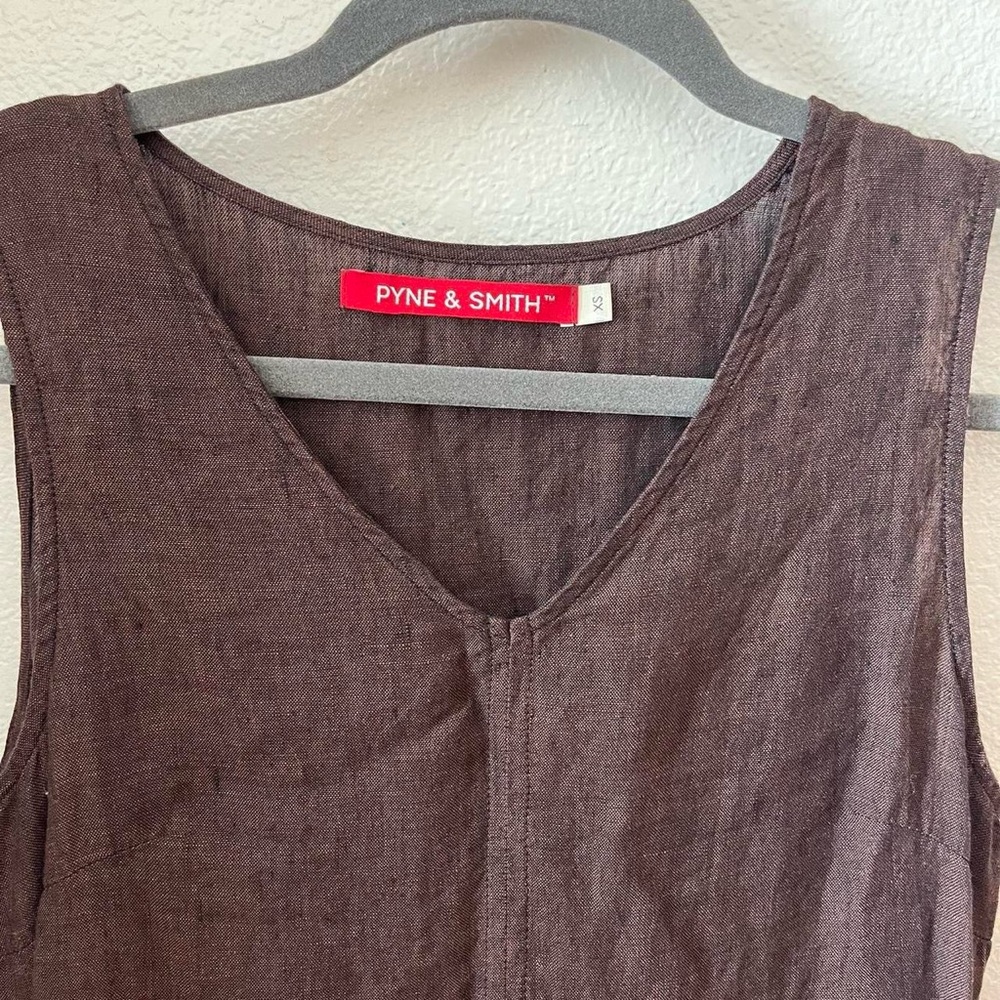 Pyne&Smith brown linen dress